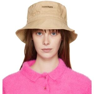 JACQUEMUS Beige Le Papier 'Le Bob Gadjo' Hat